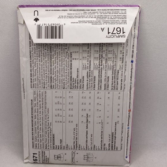 Simplicity Disney Princess 1671 Girls Dresses Sewing Pattern Sizes 1/2-4 Uncut - Picture 6 of 12